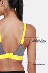 Zelocity High Impact Quick Dry Padded Sports Bra - Mid Grey Heather — thumbnail 9